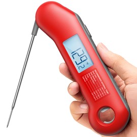 ThermoMaven Professional Meat Thermometer Digital, Ultra-Fast 0.5 Sec Instant Read, NIST Certified ±0.5°F Accuracy, 100% Waterproof, Auto-Rotating Backlight, Lift-to-Wake, for BBQ/Cooking/Candy/Grill
