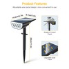 Solar Spot Lights Outdoor Waterproof, 3 Lighting Modes Solar Landscape
