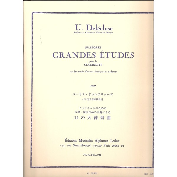 Ulysse Delecluse: Fourteen Great Studies (Clarinet)