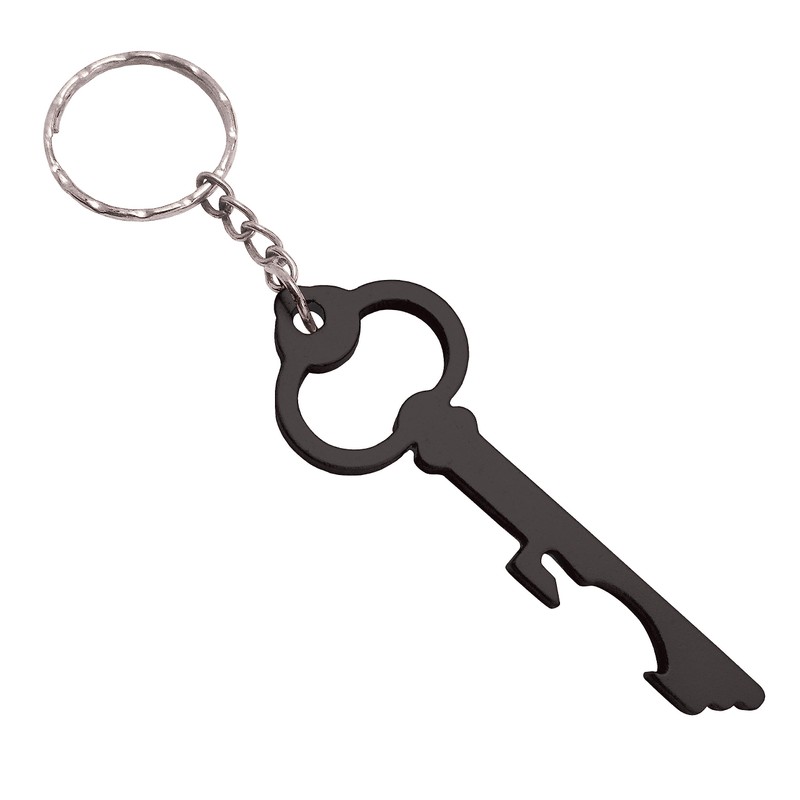 Komonee Key to the Door Black Keyring Bottle Opener Key