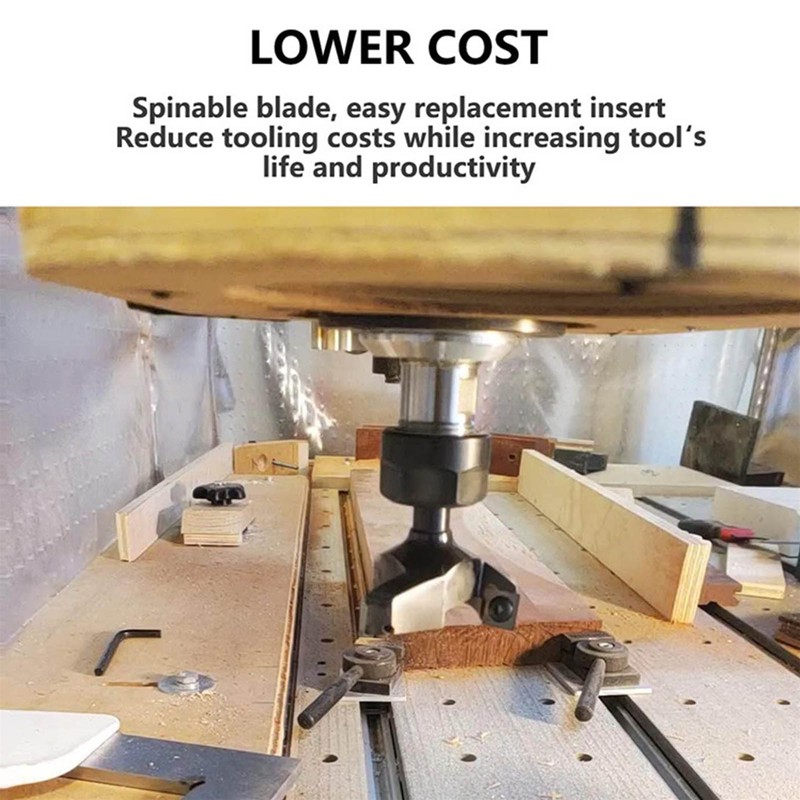 Black Spoilboard Surfacing Router Bit Cemented Carbide T Shape Router