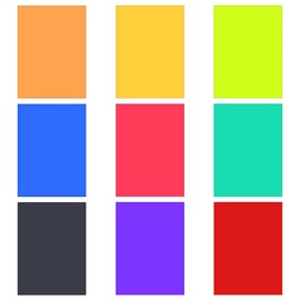 Giyofom 9 Piece Color Correction Colored Overlays Film Lighting Gel Filter for Film,Video,Photo,Stage (Multicolor)