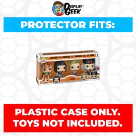 Display Geek, 1 x Plastic Pop Protector Only Compatible with 4 Pack Box DBZ Android 16, 17, 18 & Dr. Gero Funko Pop - Nothing Else fits