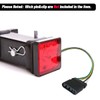 CZC AUTO Red Lens Trailer Hitch Cover with 12 LED