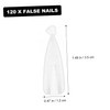 FOMIYES Wearing Nails 120pcs Full Cover False Nails Natural Appearance