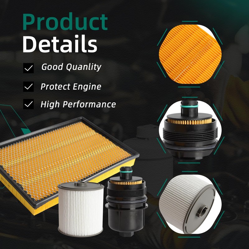 Riyhch Engine Oil & Fuel & Air Filter Set, Fit