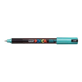 Posca Acrylic Paint Marker, PC-1MR Ultra Fine tip, Metallic Green (PX89888000)