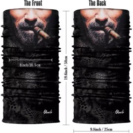 Beard Men With Cigar 먼지 바람 자외선 차단용 오바클 해골 마스크 남성 오토바이 타기 [Skull Scare Black White Face] Dust Wind UV Protection Overcal Skull Mask for Men Motorcycling [Skull Scare Black White Face]