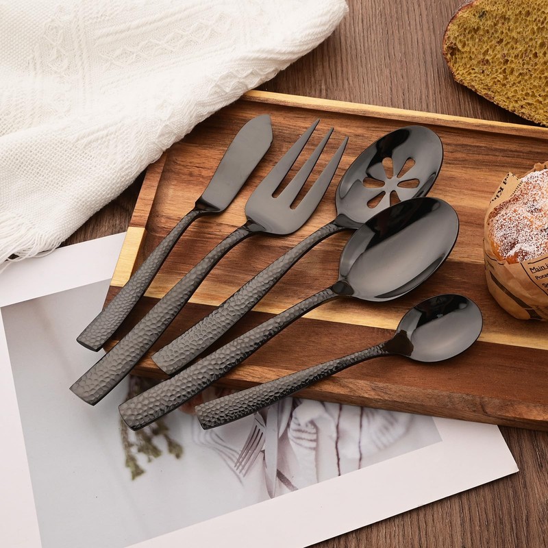 Uniturcky Serving Utensils Set, 5-Piece 18/8 Stainless Steel Hostess Serving