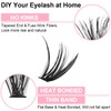 Cluster Eyelash Extensions (0.07D Curl 40D, 10mm)