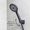 YOSSEE Hand-held shower head with holder - 12 cm matt