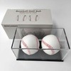 Baseball Display Case for 2 Golf/Tennis Balls, Small Collectibles.