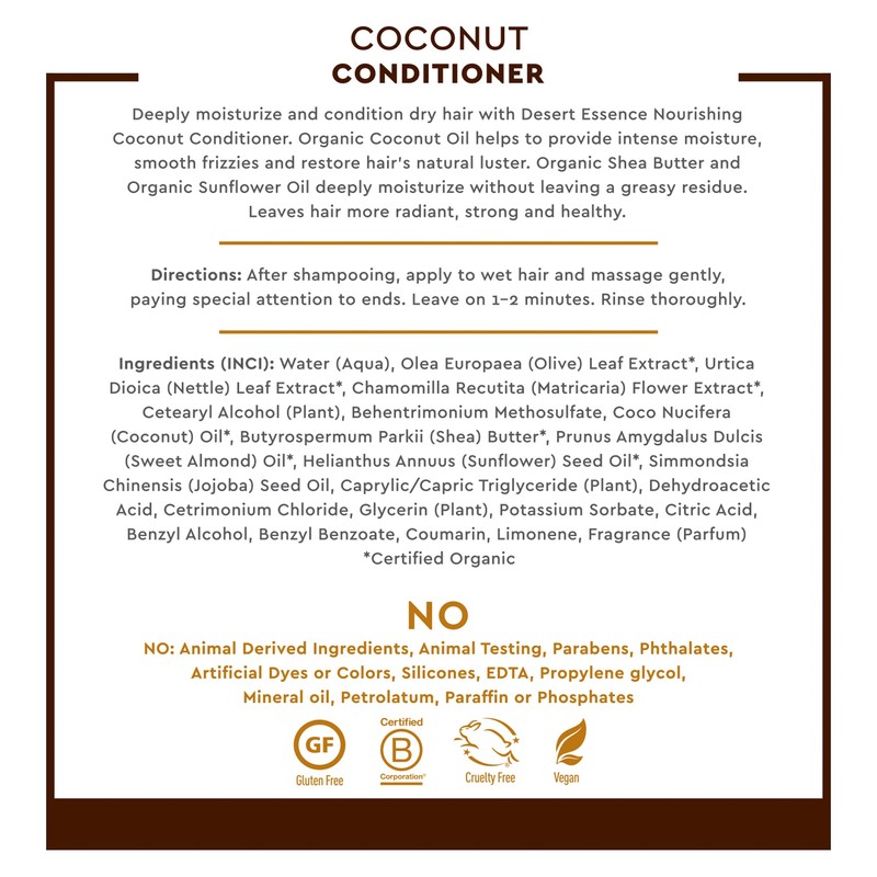 Desert Essence, Conditioner, Coconut, 8 fl oz (237 ml)