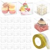 100 piezas Caja de regalo transparente con 2 rollos de