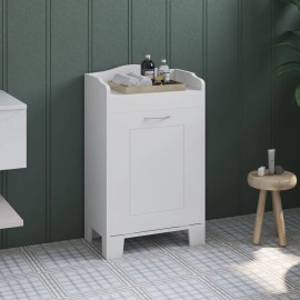 31\" Free Standing White Home Organizer Tilt Out Design Laundry Hamper for Bathroom Storagecolor: White Color