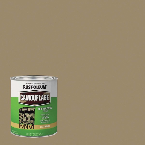 Rust-Oleum 379562 Specialty Camouflage Paint, Quart, Flat Khaki, 32 Fl