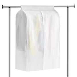 Dustproof Garment Bags 80 x 50 x 120 cm, Garment Bag with Zip, Transparent Garment Bags, Mothproof, Material PEVA Dust Protection for Hangers, Suits, Coats, T-Shirt