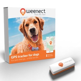 Weenect Dog XS - New GPS Tracker for Dogs | Real-time Mini GPS Tracker for Dogs | Waterproof | Smallest Model on The Market | Including Free 3 Months Subscription