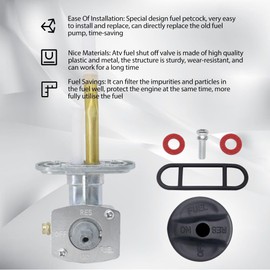 OXCANO Fuel Valve Petcock Fit for Arctic Cat ATV 250 300 400 500 1998-2005, Knob Switch with On/Off/Res/Fuel Replace for 0470-344 0470-363 0470-365 0470-401 0470-445, Fuel Valve Shut Off Petcock Set