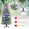 BestComfort 6 FT Flocked Christmas Tree, Artificial Decoration Tree with