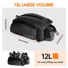 Bike Rack Bag,12L Bike Trunk Bag Waterproof, Bicycle Pannier Bag,