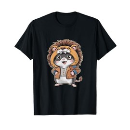 Cartoon kawaii hamster in cartoon style in a lion outfit. T-Shirt