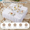 White Spandex Tablecloths for 34x34 Inch Square Tables, Stretch Fitted