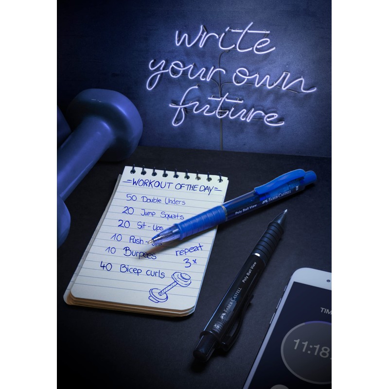 Faber-Castell Poly Ball View Ballpoint Pen - Black,145755