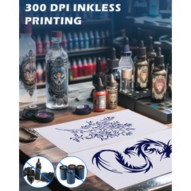 HPRT 100 SheetsTemporary Tattoo Stencil Transfer Paper for Printer 8.3" x 11.7"