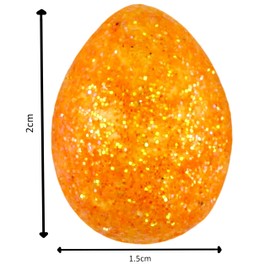 50PCS Mini Glitter Eggs for Easter, Glitter Easter Egg, Mini Eggs Foam Glittering Eggs Spring Party Favors Embellishments for Kids, Basket, Arts Easter Decorating Bonnets Craft Egg Hunt - 2cm