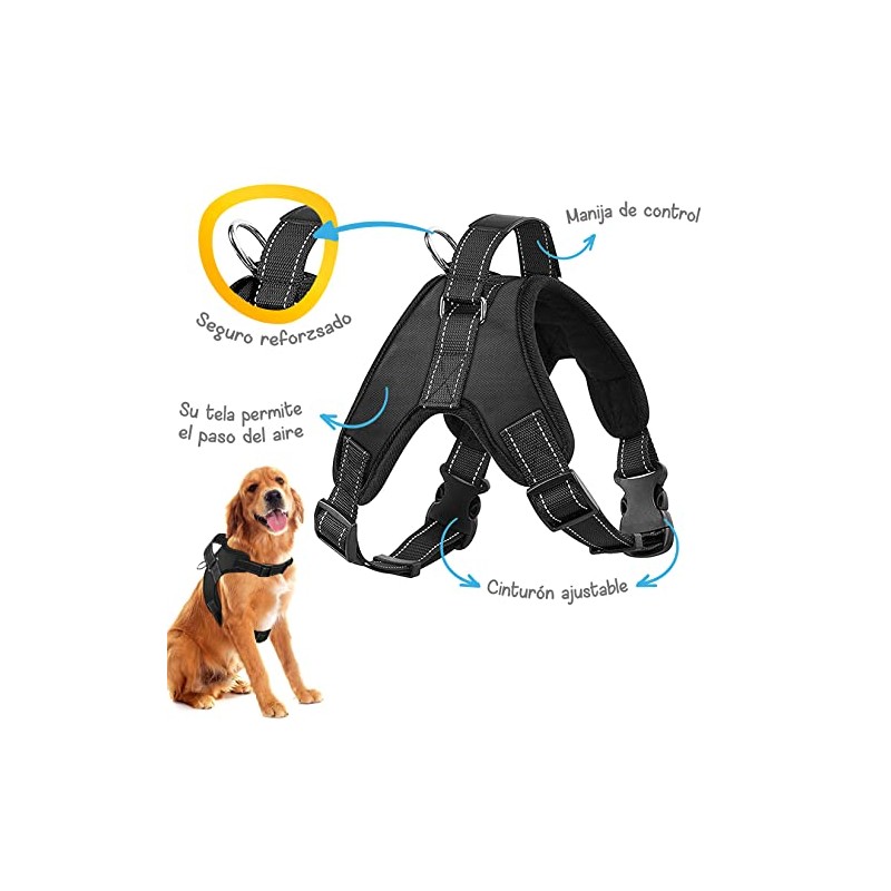 MASCRETTA Arnés Pechera Deportiva Reflectante para Perro Talla Grande
