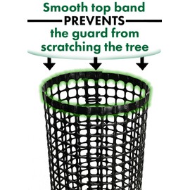 Voglund Nursery Mesh Tree Bark Protector Guard 24 Inches Tall (5 Pack) Heavy Duty Plastic with Zip Ties