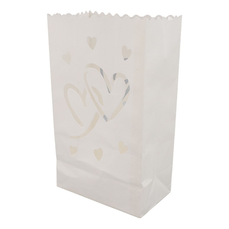 20pcs Tea Light Candle Bag Flame Retardant Reusable Heart Shape