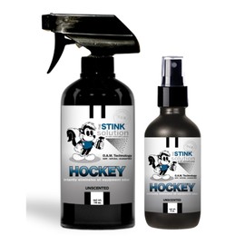 The Stink Solution Unscented Hockey Odor Eliminator For Strong Odor: Quickly Banish Sweat & Body Odor From Hockey Gear, Skates, Hockey Bags, Gloves, & More! Safe Hockey Deodorizer - 16 oz & 4 oz