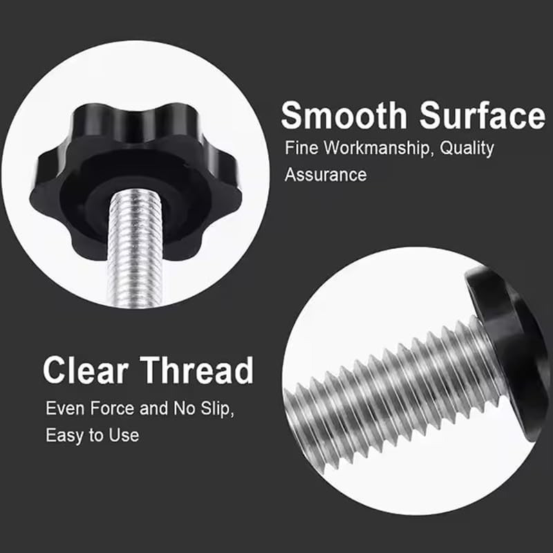 Aoktorkit 5Pcs Star Grip Knobs M8*50 Clamping Screw Knob Thread