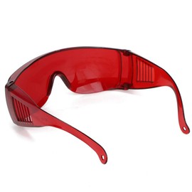 Lazmin112 Laser Safety Glasses with 80% Light Filtering, Reduces the Strain of Red, Blue and Blue Purple Light, Two Colour Options, Includes Glasses Case (Red)
