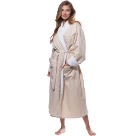 Turquaz Robes for Women - Luxury Warm and Heavy Plush Lined Bathrobe, Microterry, Cozy & Elegant Womens Robe