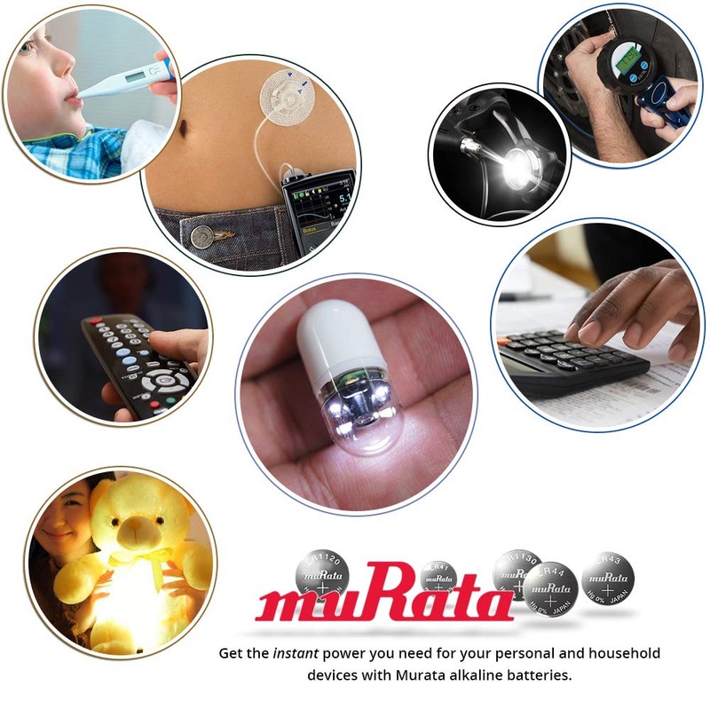 Murata LR41 Battery AG3 392A 1.55V Alkaline Button Cell (10