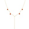 Carnelian Boho Y Necklace in 14k Gold Fill