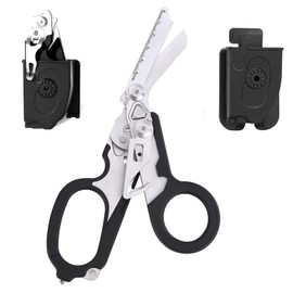 NCZCDZSW Trauma Scissors Multitool Rescue Scissors with 6 Practical Functions Foldable Scissor Pliers with Holster Raptor Response Emergency Scissors Tactical Folding Pliers for Outdoor Camping Rescue