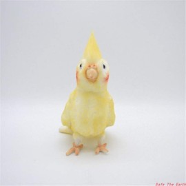 TAMMYFLYFLY - Peluche realista de pájaro de loro cacatúa de peluche con pájaro amarillo
