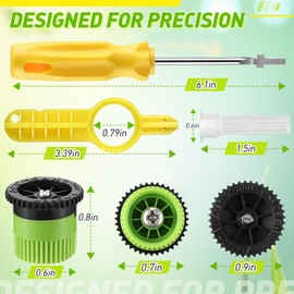 11 Pack Sprinkler Head Adjustment Tool Kit Compatible with Hunter MP PGP, Rain Bird 5000 MP Rotator, Includes 10AP Spray Nozzles, Filters and Pull Up Tool for Lawn Irrigation System