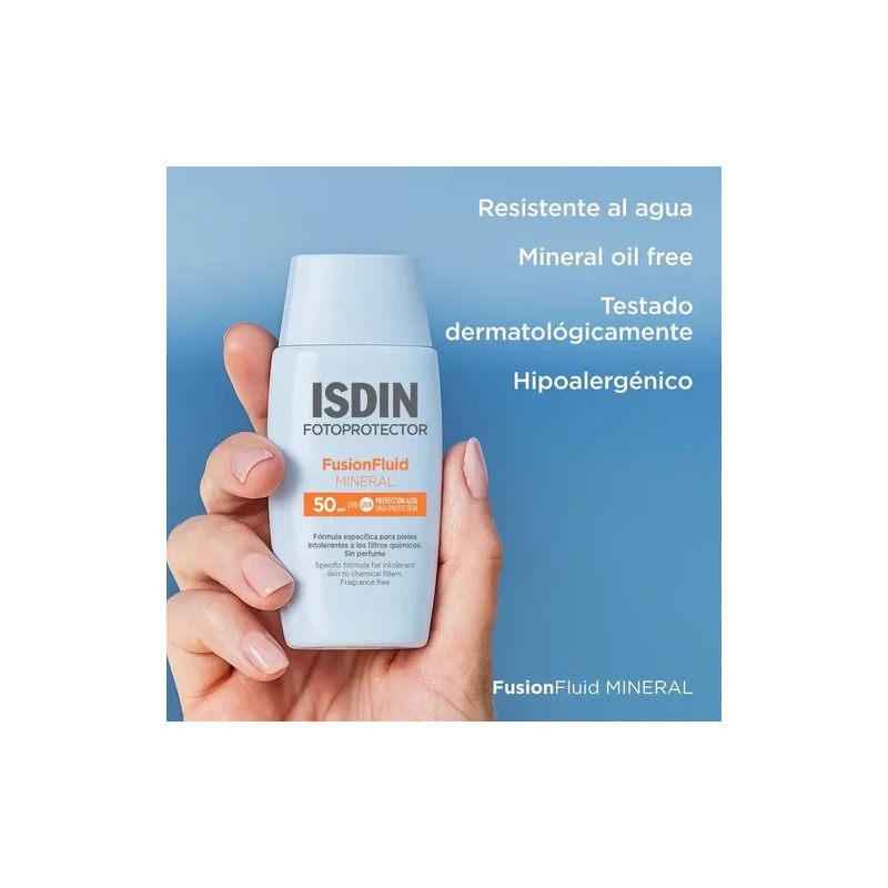 Fotoprotector Isdin Fusion Fluid Mineral Spf 50