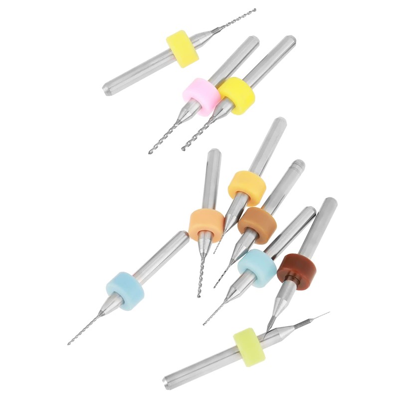 10 Pieces PCB Drill Bit Spiral Drill Bit Set 0.1-1.0