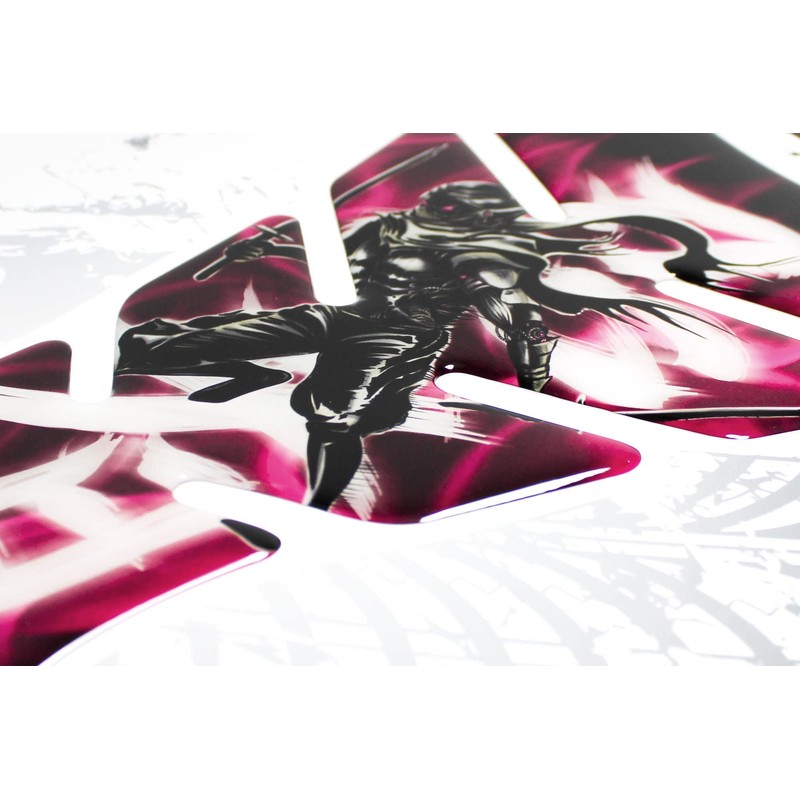 BIKE-label Tank Pad 3D Motorcycle Ninja Pink Compatible for Honda