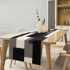 Black Grey Table Runner White Gray Modern Abstract Geometric Kitchen