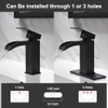Waterfall Bathroom Faucet Black - Single Handle Bathroom Sink Faucets