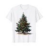 Christmas Tree Xmas Motif Family Christmas Tree T-Shirt, White