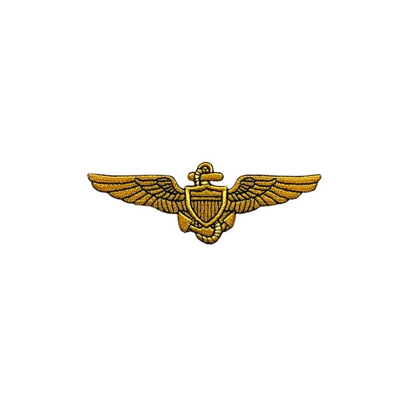 Naval Aviator Pilot Wings Patch [Hook Fastener - 4.0 X