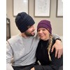 H-6020a-40 Gorro acanalado sólido - morado, talla única